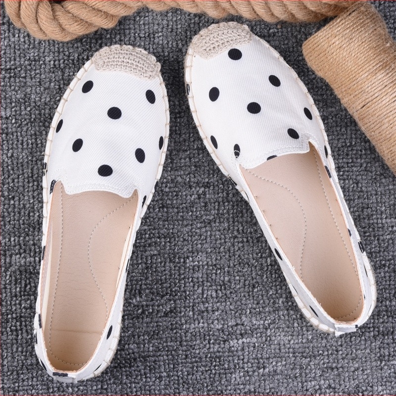 Ženske Fisherman tenisice od lana, okrugli nos, slip-on, gumeni potplat, prozračne