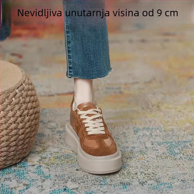 Etničke Dexun tenisice, okrugli vrh, gornji dio od kože krave (prvi sloj), potplat od gumene pjene, skriveno petu