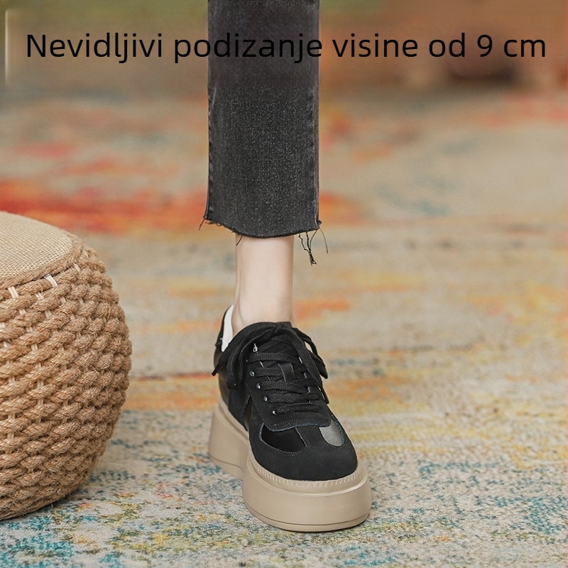Etničke Dexun tenisice, okrugli vrh, gornji dio od kože krave (prvi sloj), potplat od gumene pjene, skriveno petu