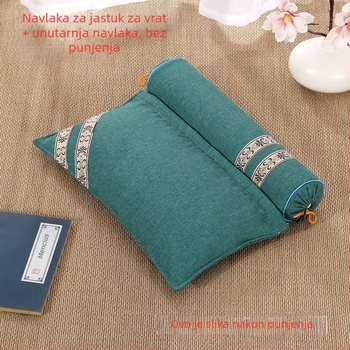 Set navlaka za cervikalni jastuk i cilindrični jastuk – 100% poliester, moderni minimalistički stil, reaktivno bojanje