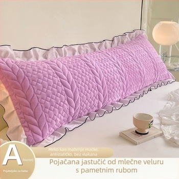 Navlaka za jastuk od mliječnog velura s kviltingom za parove — tkanina 40s, reaktivno bojanje