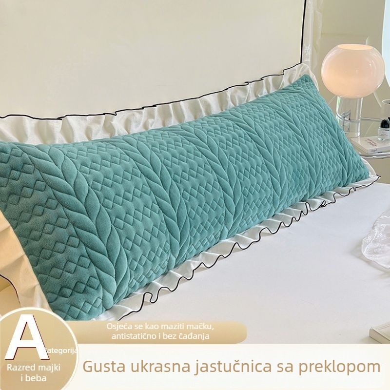 Navlaka za jastuk od mliječnog velura s kviltingom za parove — tkanina 40s, reaktivno bojanje