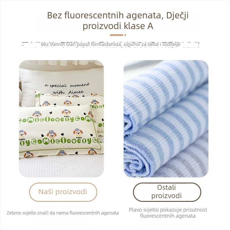 Jastučnica, pamuk twill, karikatura dizajn, bojena po nitima, za cijelu godinu