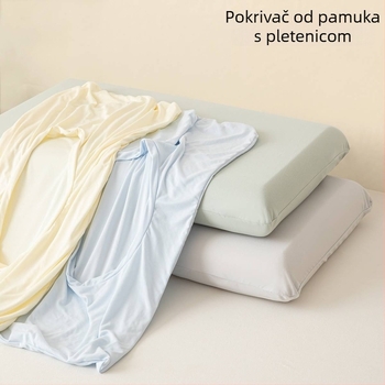 Jastučnica – pamučna, s pleteninom, kompatibilna s jastucima od memorijske pjene, 100% pamuk, reaktivno ispisivanje i bojanje