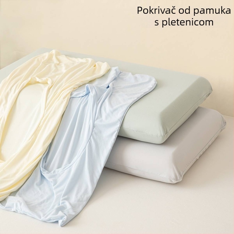 Jastučnica – pamučna, s pleteninom, kompatibilna s jastucima od memorijske pjene, 100% pamuk, reaktivno ispisivanje i bojanje