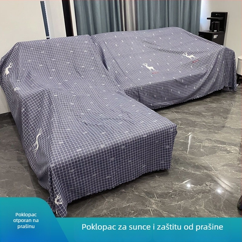 Set zaštite od prašine za namještaj: navlaka za krevet, navlaka za ormar i navlaka za kauč, tkanina za dom uređenje u modernom minimalističkom stilu