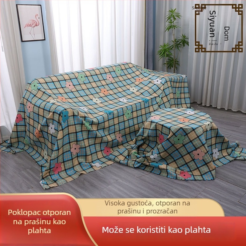 Set zaštite od prašine za namještaj: navlaka za krevet, navlaka za ormar i navlaka za kauč, tkanina za dom uređenje u modernom minimalističkom stilu