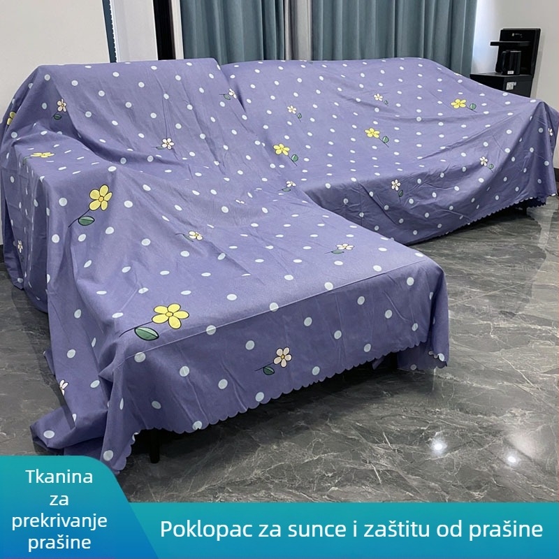 Set zaštite od prašine za namještaj: navlaka za krevet, navlaka za ormar i navlaka za kauč, tkanina za dom uređenje u modernom minimalističkom stilu