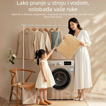 Ice Silk prostirke set, sklopivi stil, novi kineski stil, tiskano tkanje, kemijska vlakna