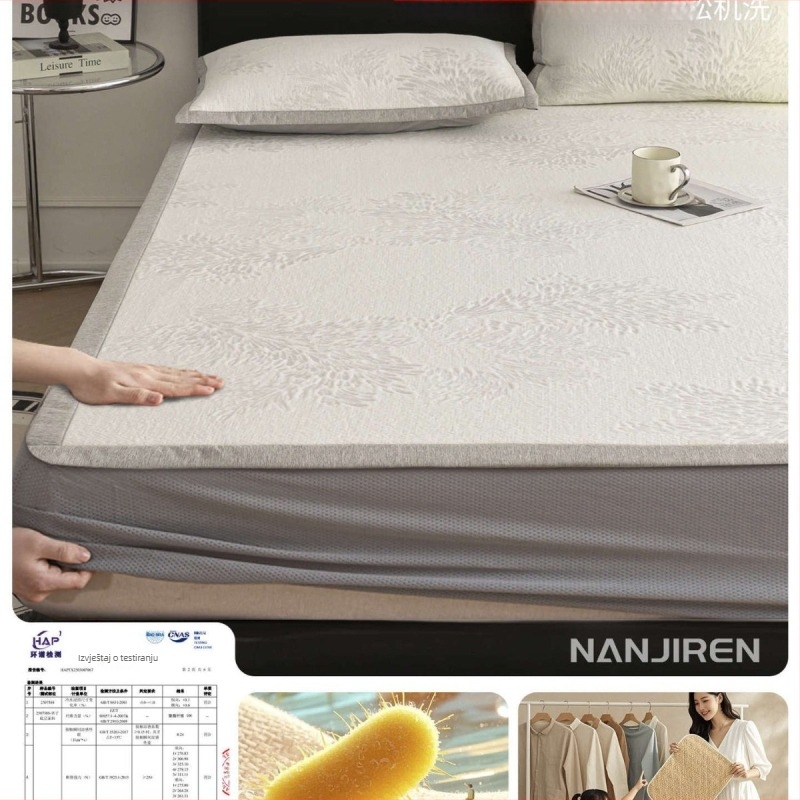Ice Silk prostirke set, sklopivi stil, novi kineski stil, tiskano tkanje, kemijska vlakna