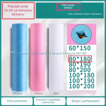 Rolna jednokratne posteljine od netkanog materijala, prozračna, s reaktivnim tiskom i bojom, moderni minimalistički stil