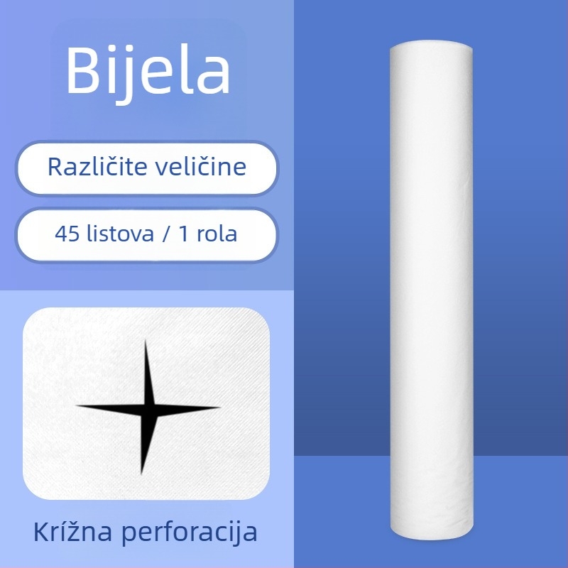 Rolna jednokratne posteljine od netkanog materijala, prozračna, s reaktivnim tiskom i bojom, moderni minimalistički stil