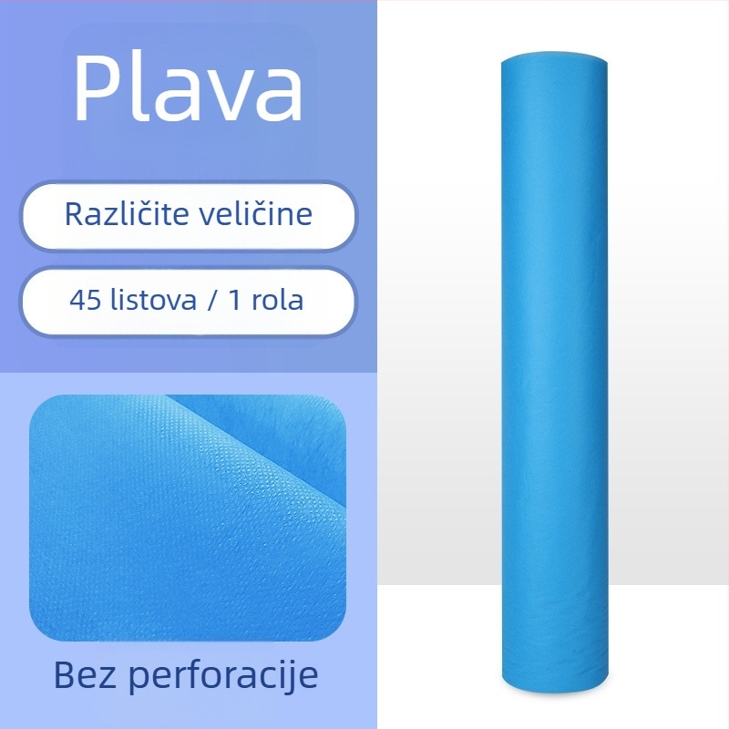 Rolna jednokratne posteljine od netkanog materijala, prozračna, s reaktivnim tiskom i bojom, moderni minimalistički stil