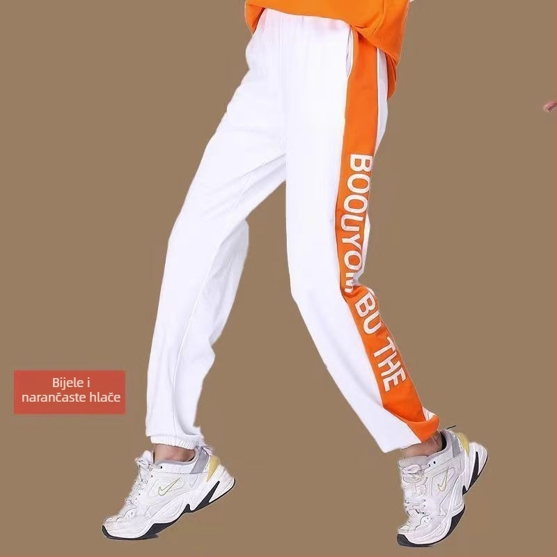 Ženski hlačasti kostim s geometrijskim uzorkom, dugi rukavi, poliester, jesen 2025