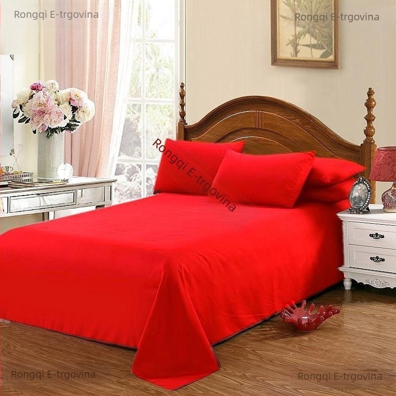 Jastučnica za king-size, jednokratna, svadbena dekoracija za dvokrevetni krevet, Taibao posteljina, trodjelni set, crvena