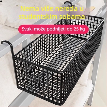 Noćni ormarić s visećom košarom od željeza, kuka tip, INS stil