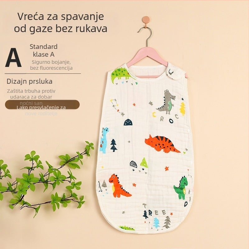 Muslin bez rukava dječji spavaći vreć, vest-stil, za novorođenčad i djecu do 3 godine