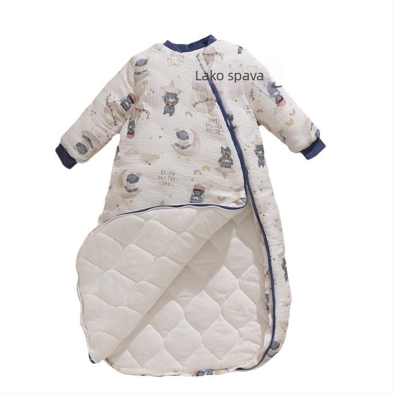 Spavaća vreća za bebe, sve sezone, s zaštitom od kick i dijelom oko nogu, 100% pamuk, 0.55–1.0 kg
