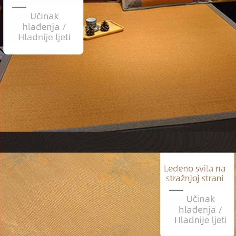 Podmetač za krevet Ice Silk od viskoze, dvostrano jacquard, ljetna osvježavajuća