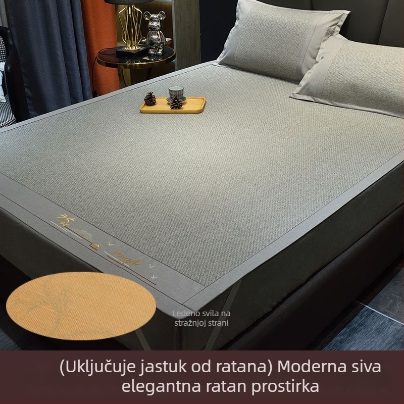 Podmetač za krevet Ice Silk od viskoze, dvostrano jacquard, ljetna osvježavajuća