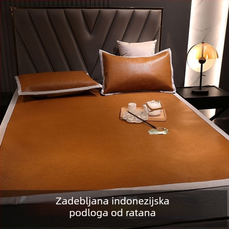 Udebljani 2m trodijelni set madraca za krevet, sklopivi, za bračni krevet 1.8m, dvostrani Ice Silk, 1.2m