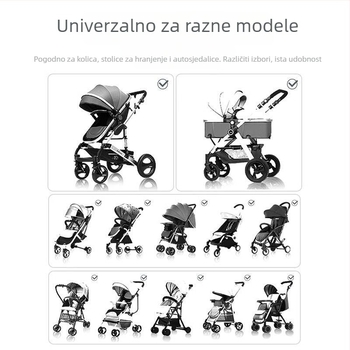 Prozračna bambus sjedalo za kolica, univerzalni protuklizni jastučić za ljeto