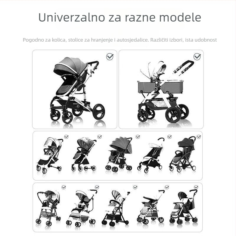 Prozračna bambus sjedalo za kolica, univerzalni protuklizni jastučić za ljeto