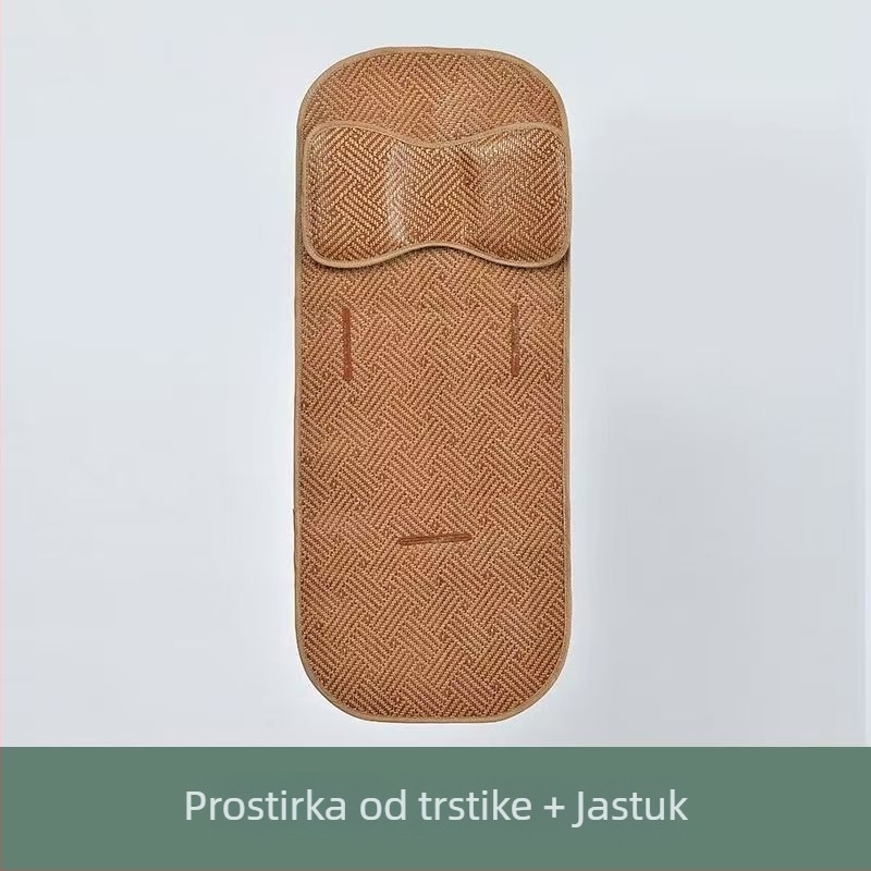 Prozračna bambus sjedalo za kolica, univerzalni protuklizni jastučić za ljeto