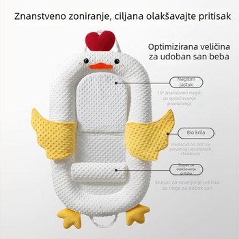 Dječje spavaće gnijezdo u krevetu za novorođenče — punilo od pamuka; navlaka od 100% pamuka; pozicija: beba; bez prilagodbe; kategorija: madrac/ćebe