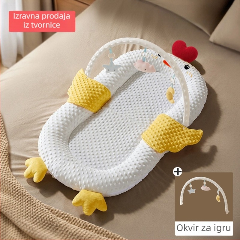 Dječje spavaće gnijezdo u krevetu za novorođenče — punilo od pamuka; navlaka od 100% pamuka; pozicija: beba; bez prilagodbe; kategorija: madrac/ćebe