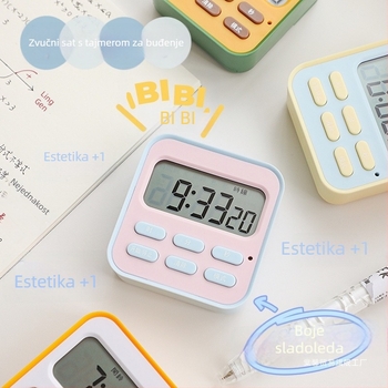 Stolni digitalni budilnik s alarmom, baterijsko napajanje, ABS brojčanik, plastično kućište, jednostavan dizajn