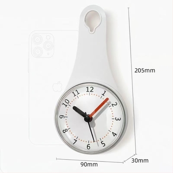 flaito Luminizirani ovalni zidni sat s usisnom čašom, vodootporan, kvarcni mehanizam, baterijsko napajanje, jednostrana