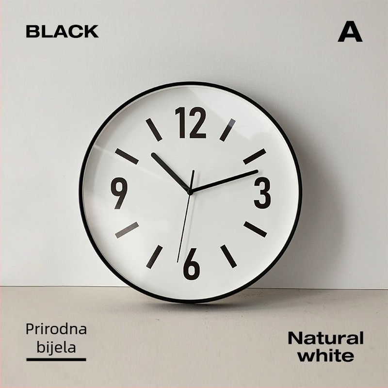 Projekcijski sat s kvarcnim mehanizmom Swiss ETA, kružno plastično kućište, stakleni brojčanik, napajanjem baterijama, analogni pokazivač i LCD zaslon