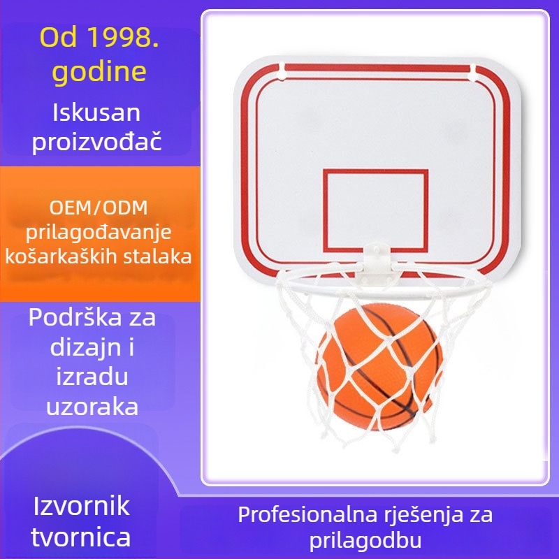 Unutarnja viseća plastična košarkaška obruč za djecu, bez bušenja, lagana 110–190 g, pogodna za košarku, nogomet i odbojku