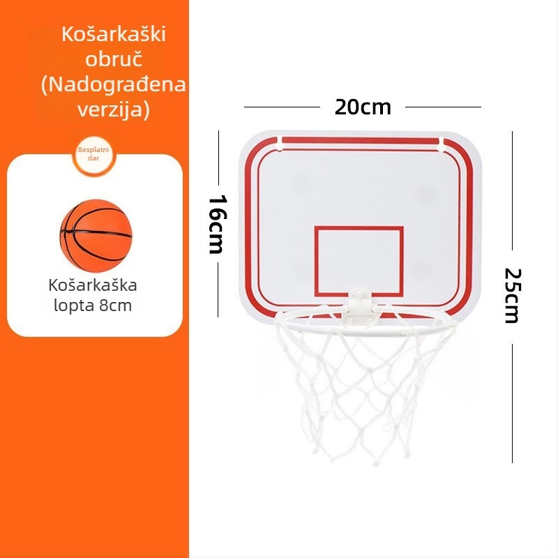 Unutarnja viseća plastična košarkaška obruč za djecu, bez bušenja, lagana 110–190 g, pogodna za košarku, nogomet i odbojku