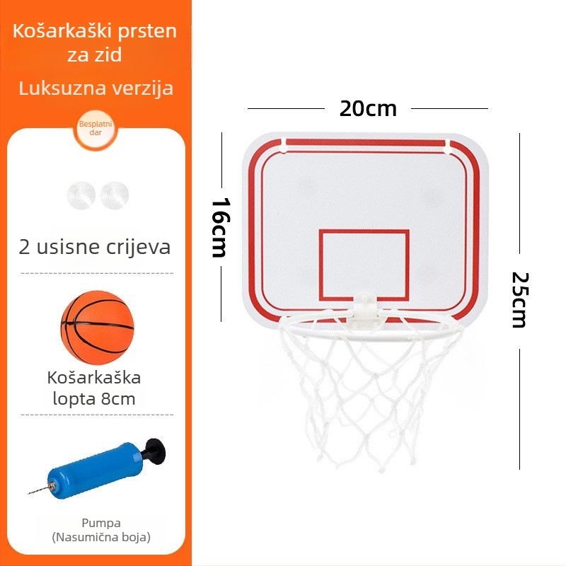 Unutarnja viseća plastična košarkaška obruč za djecu, bez bušenja, lagana 110–190 g, pogodna za košarku, nogomet i odbojku