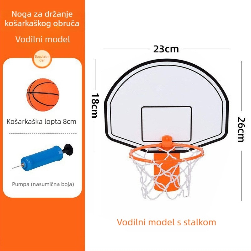 Unutarnja viseća plastična košarkaška obruč za djecu, bez bušenja, lagana 110–190 g, pogodna za košarku, nogomet i odbojku