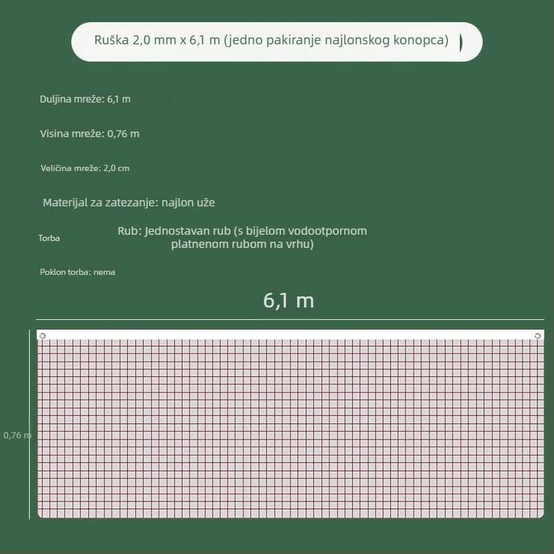 Wei Yan standardna badminton mreža, polipropilen, sklopiva, prijenosna, za unutarnje i vanjske natjecanje