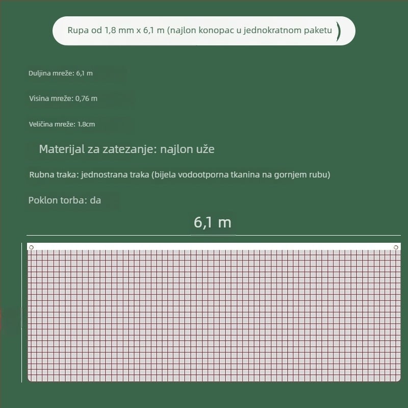 Wei Yan standardna badminton mreža, polipropilen, sklopiva, prijenosna, za unutarnje i vanjske natjecanje