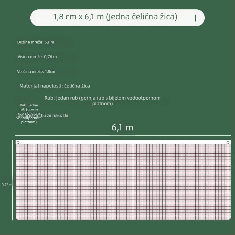 Wei Yan standardna badminton mreža, polipropilen, sklopiva, prijenosna, za unutarnje i vanjske natjecanje