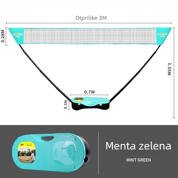 Meishulong prijenosni stalak za badminton mrežu, za kućnu i vanjsku upotrebu, lako se premješta