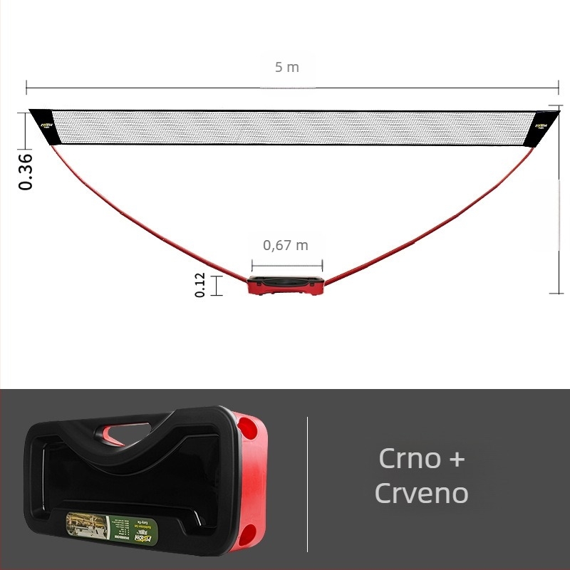 Meishulong prijenosni stalak za badminton mrežu, za kućnu i vanjsku upotrebu, lako se premješta
