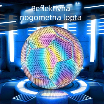 TPU nogometna lopta, šivanje strojem, svjetleća fluorescencija i reflektirajuća površina, prilagođeni logo