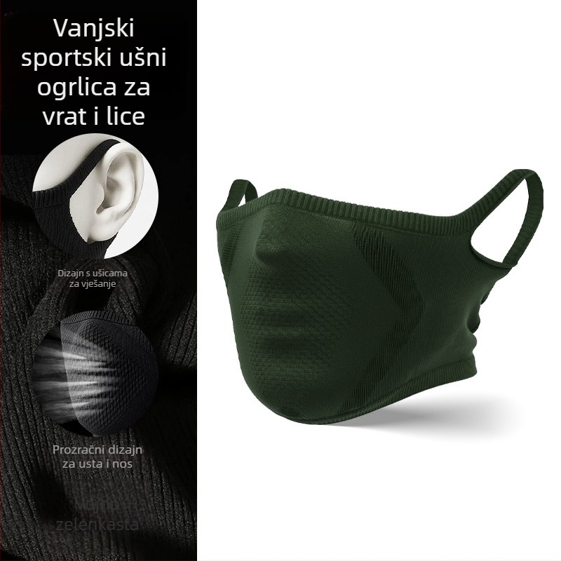 Unisex zimska maska za planinarenje i vožnju električnim biciklom, najlon bezšivna maska za lice s ovratnikom