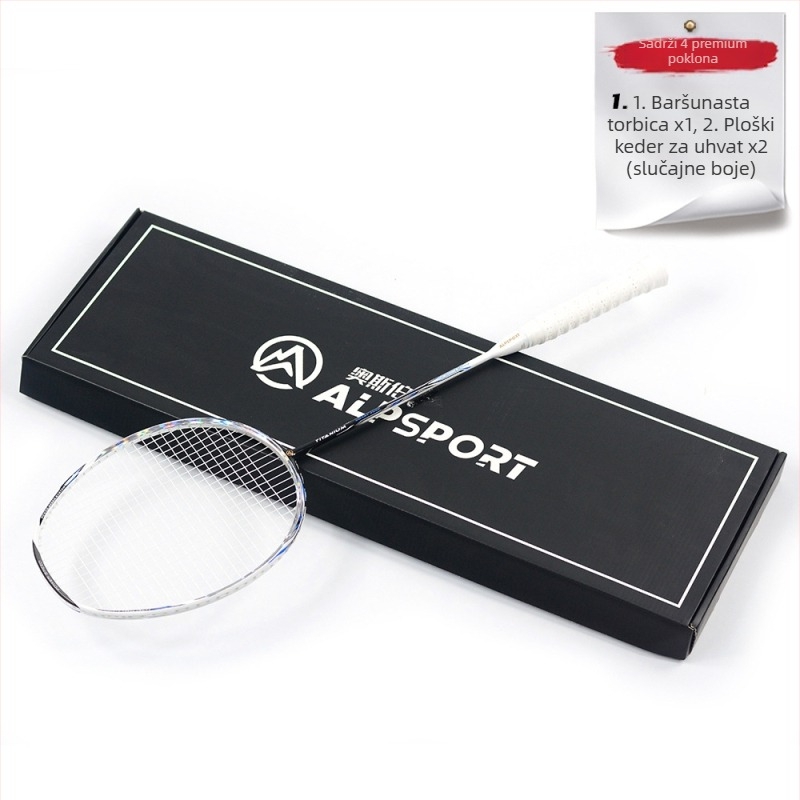 SALYWEE badminton reketa s karbonskim okvirom, težina 75–79 g, drška G5, direktni udarac