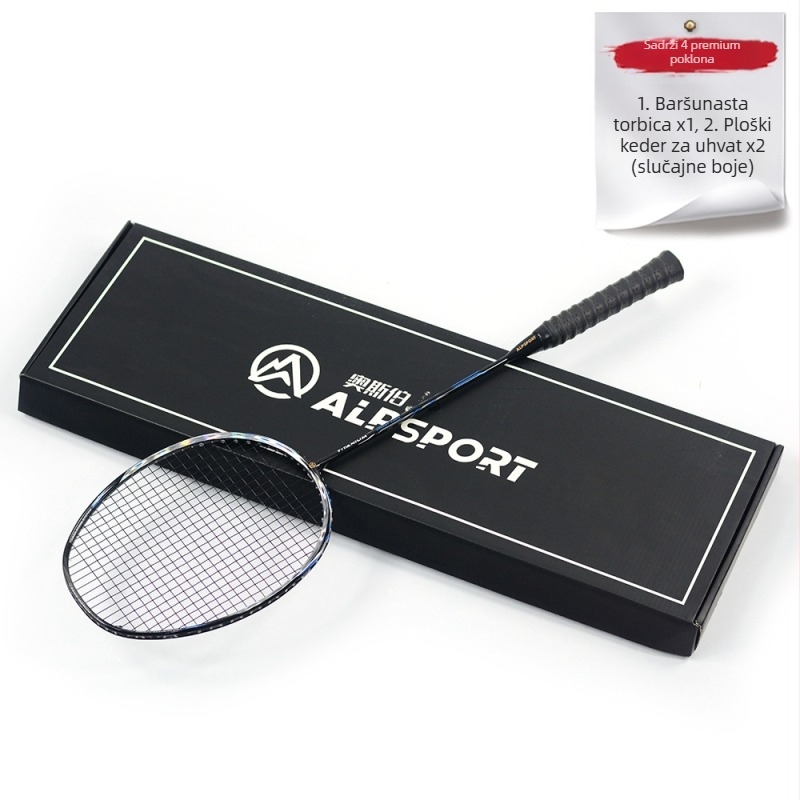 SALYWEE badminton reketa s karbonskim okvirom, težina 75–79 g, drška G5, direktni udarac