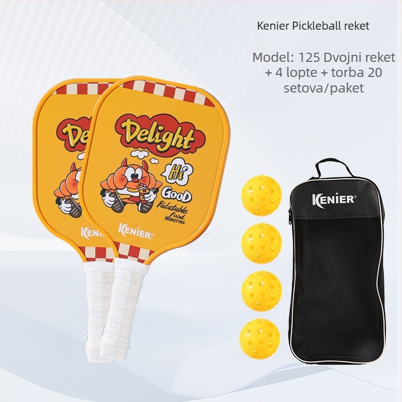 Kenier Dječji profesionalni set pickleball palica – Za početnike, drvo poplar, 280 g po palici, 700 g cijeli set