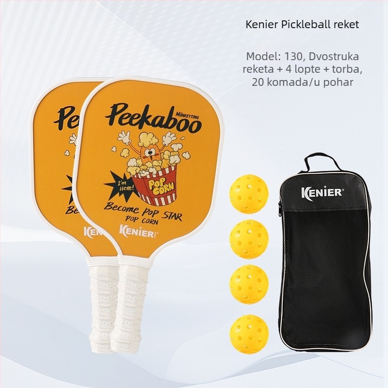 Kenier Dječji profesionalni set pickleball palica – Za početnike, drvo poplar, 280 g po palici, 700 g cijeli set