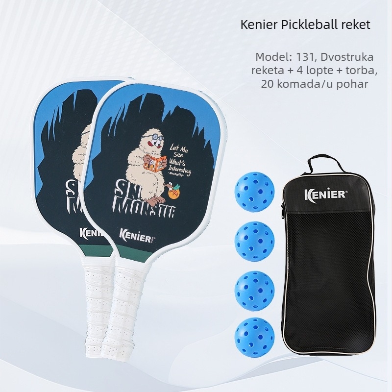 Kenier Dječji profesionalni set pickleball palica – Za početnike, drvo poplar, 280 g po palici, 700 g cijeli set