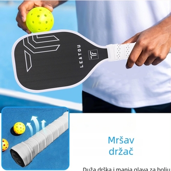 Reket za pickleball od karbonskih vlakana s mat završnom obradom, težina 127 g, marka Lituo, pogodno za treninge i turnire.